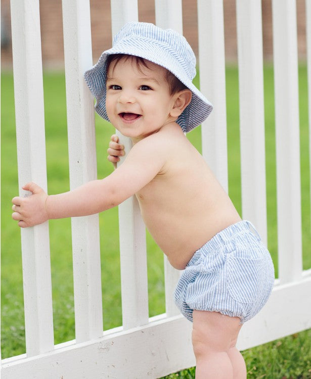 Seersucker Sun Hat