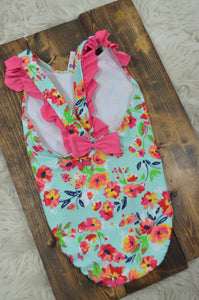 Flowered One Piece