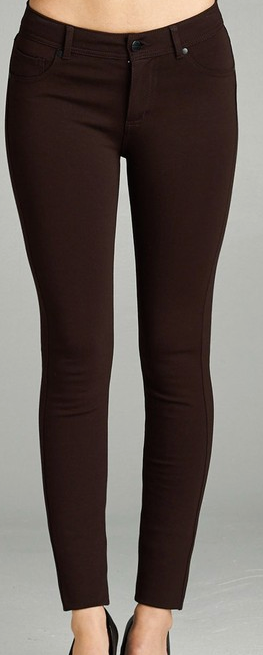 Plum-Long Skinny Pants