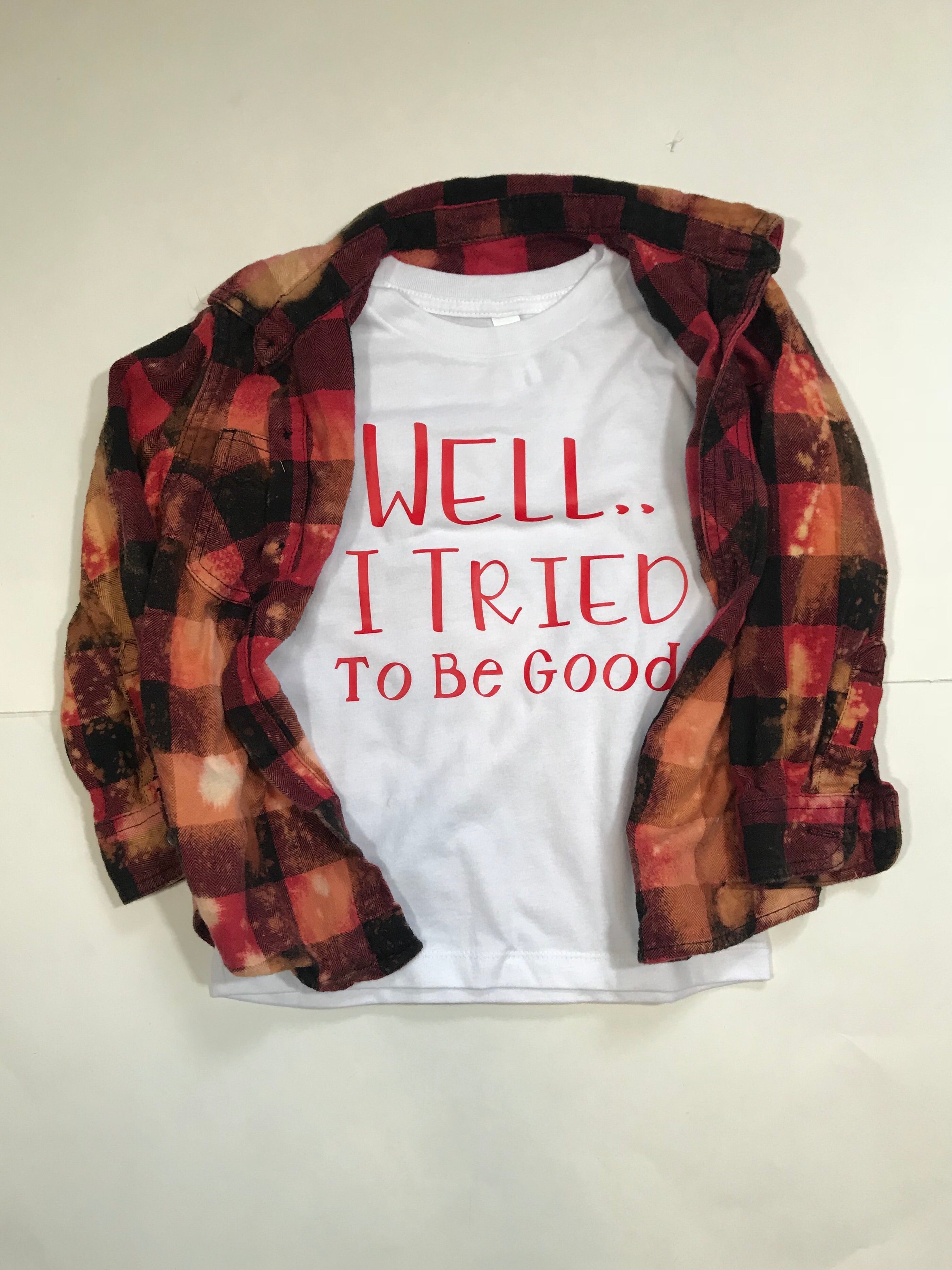 Distressed flannels- Kids