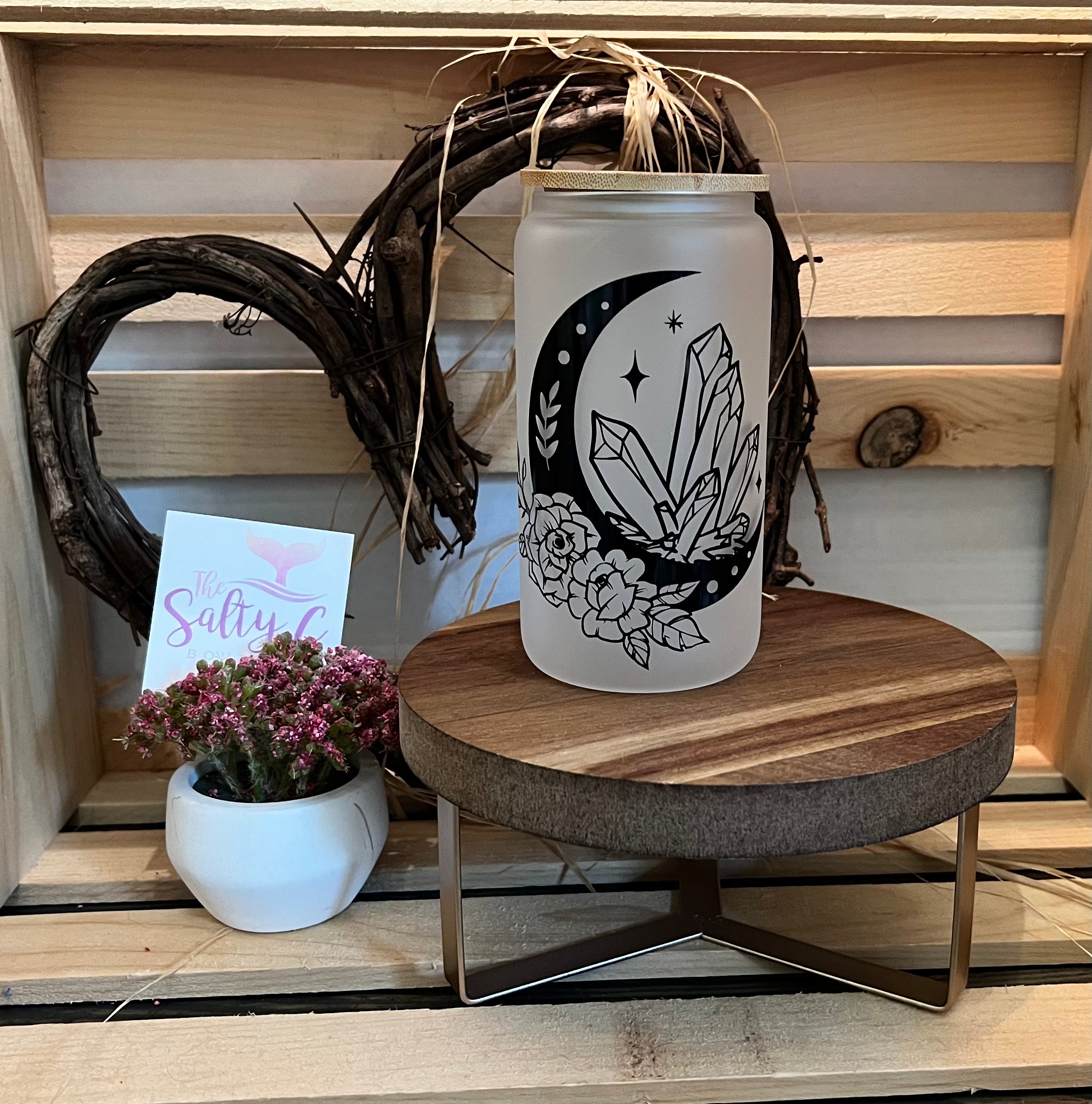 Moon Crystals Can | 16oz Glass Can